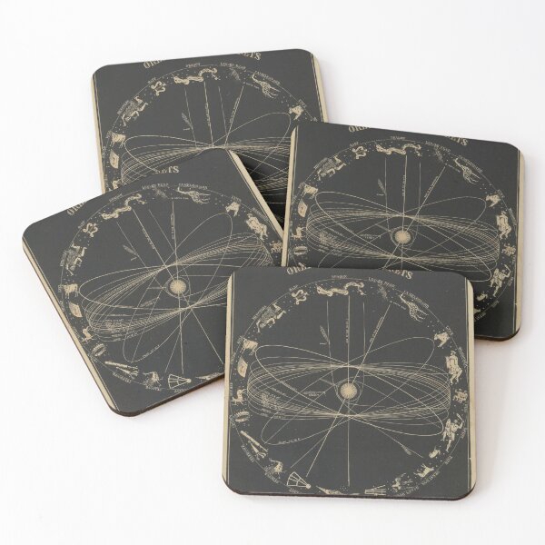 Item preview, Old Solar System Planetary Orbit Map (1850) Vintage Astrophysics & Constellation Chart designed and sold by BravuraMedia.