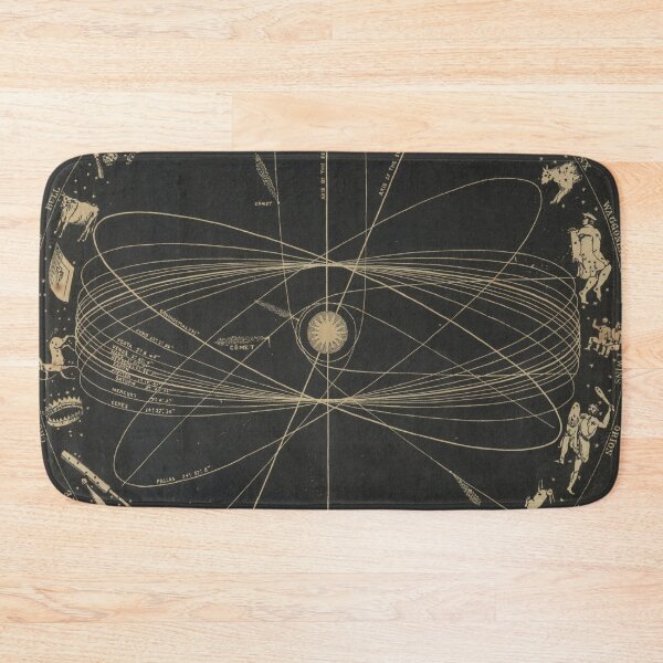 Item preview, Old Solar System Planetary Orbit Map (1850) Vintage Astrophysics & Constellation Chart designed and sold by BravuraMedia.