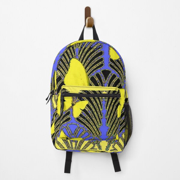 Item preview, YELLOW BUTTERFLIES YELLOW -BLUE ART DECO PATTERN ART designed and sold by sharlesart.