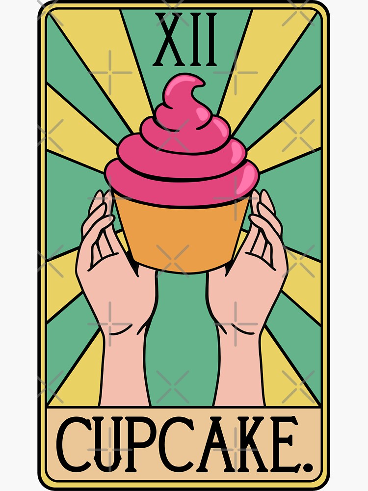 "Cupcake Tarot Card Funny Cute Cake Baking Kawaii Dessert Foodie