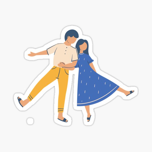 A Beautiful Couple Dancing | Best GRD Designs Sticker