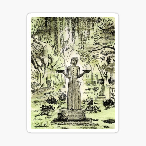 Bird Girl of Bonaventure Cemetery Sticker
