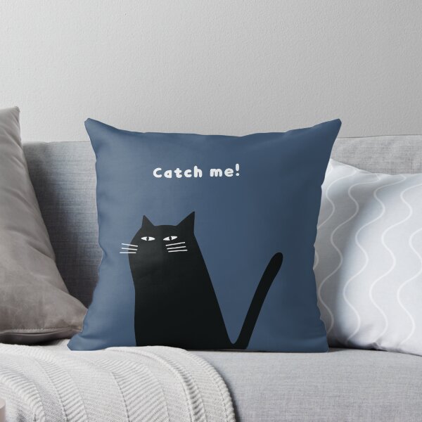 Item preview, catch me! - black cat doodle designed and sold by bantaam.