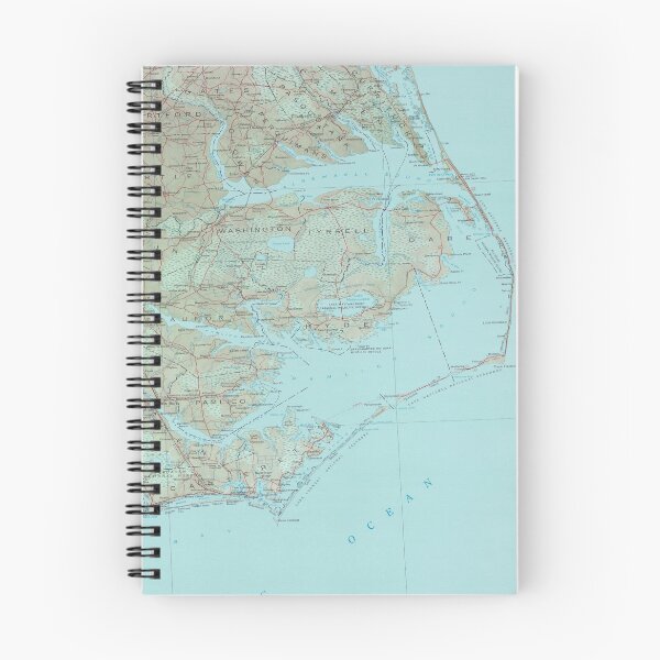 Item preview, Outer Banks NC Map (1993) North Carolina Coast Atlas designed and sold by BravuraMedia.