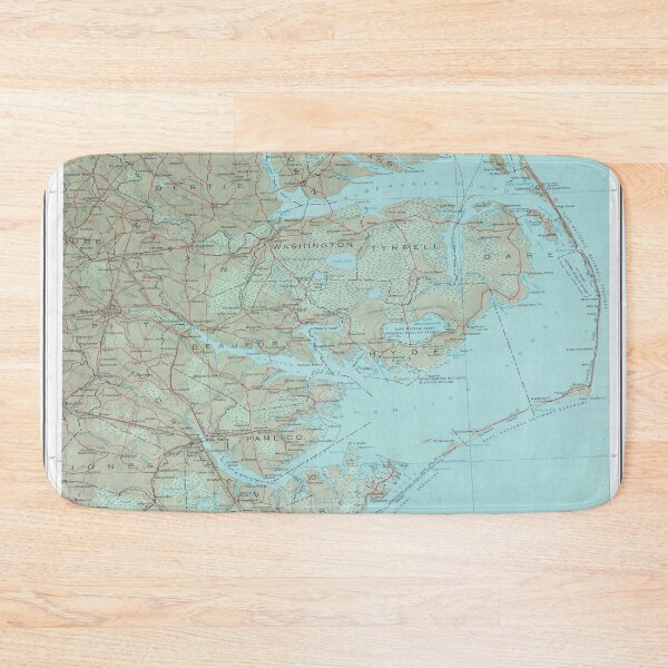 Item preview, Outer Banks NC Map (1993) North Carolina Coast Atlas designed and sold by BravuraMedia.
