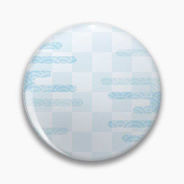 Item preview, Japanese pattern image of checkered pattern, blue sea wave, and cloud designed and sold by hichako.