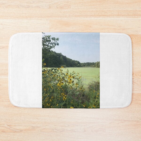 Item preview, Yellow Daisies by a Lake With Blue Skies designed and sold by art-dreams.