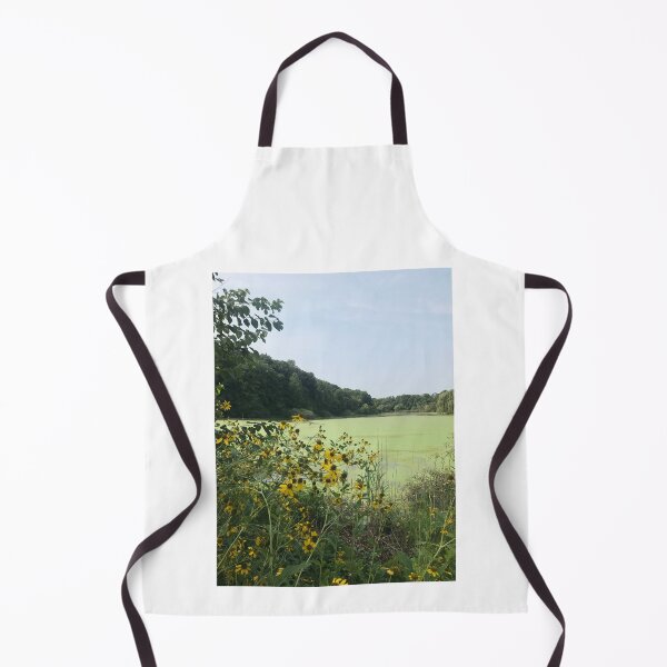 Item preview, Yellow Daisies by a Lake With Blue Skies designed and sold by art-dreams.