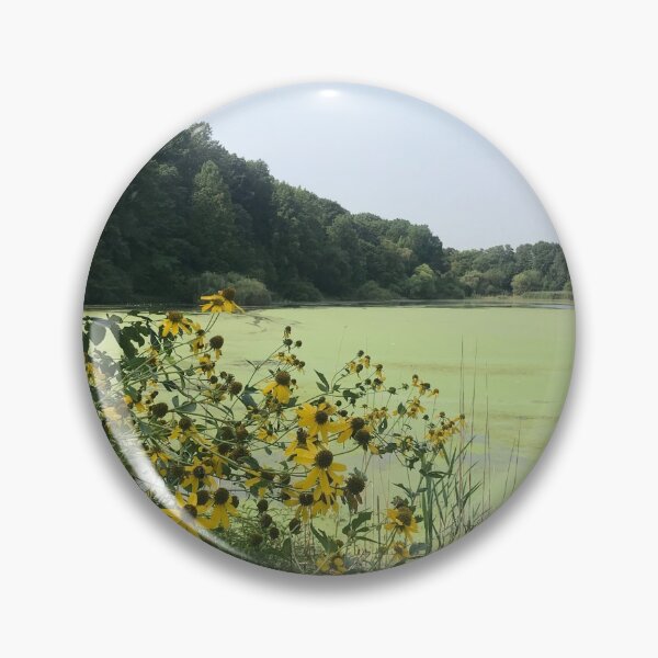 Item preview, Yellow Daisies by a Lake With Blue Skies designed and sold by art-dreams.