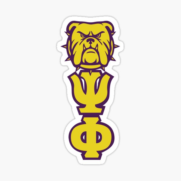 Que Dog Omega Lila Gold Atomic Psi Phi Sticker