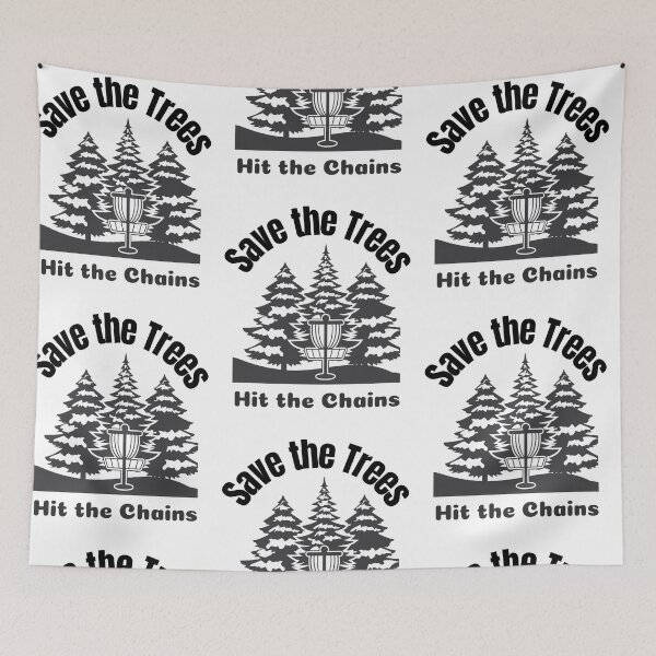 Item preview, Disc Golf Hit the Chains Save the Trees, Funny Saying designed and sold by DiscGolfTees.