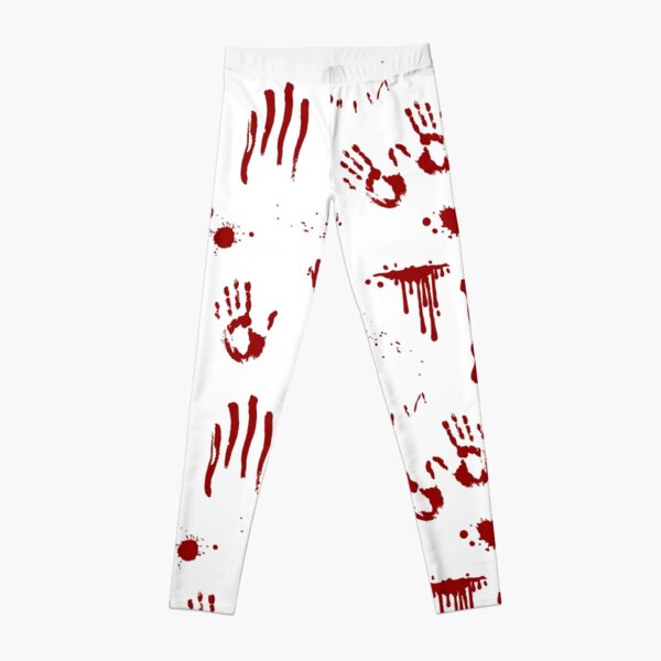 Bloody Handprints and Blood Splatters Pattern Leggings