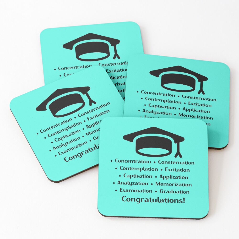 Graduation Gift and Poem Coasters (Set of 4)