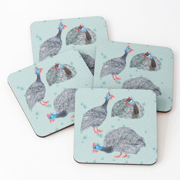 Item preview, Guinea fowl birds print designed and sold by orangerinka.