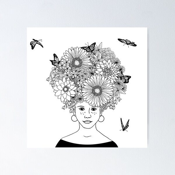 Item preview, Flower Girl Black White designed and sold by Jane Nichole.