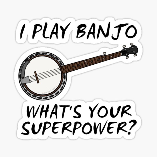 Landscape Im A Grumpy Old Banjo Player Sticker 