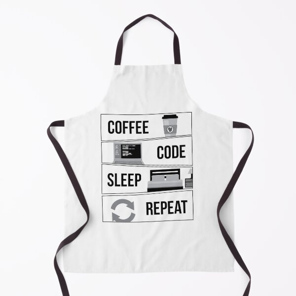 Item preview, Copy of Coffee, Code, Sleep, Repeat Black and white designed and sold by Code  Monkeys.
