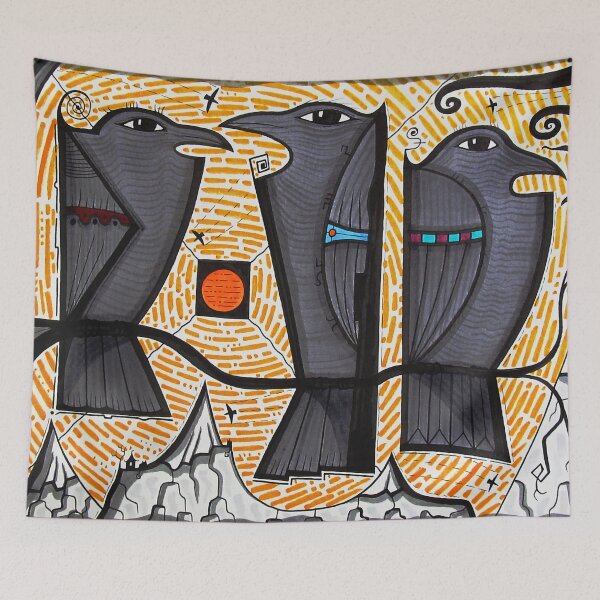Item preview, Three Corvids dk2021july13a designed and sold by ArtistDavidKing.
