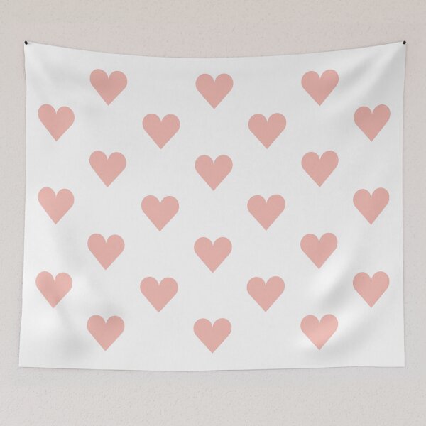 Item preview, Medium BABY PINK and WHITE LOVE HEARTS designed and sold by RachelMacht.