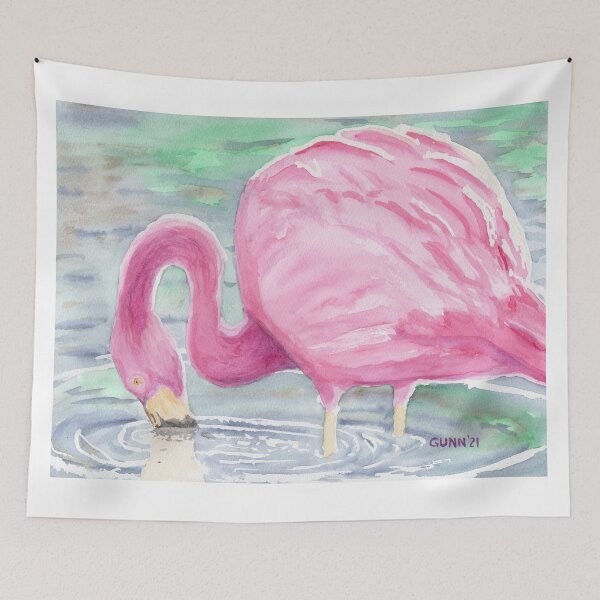 Item preview, Flamingo in Rippled Water designed and sold by KMGunn.