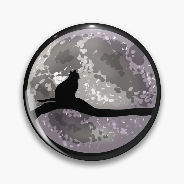 Item preview, Cat Watching The Moon From A Tree designed and sold by PinkKittenArts.