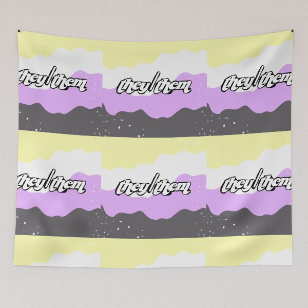 Item preview, they/them | international non-binary people's day | July 14th designed and sold by ★ susie xowie ★.