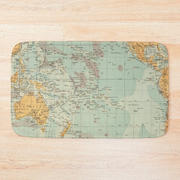 Item preview, Old Pacific Ocean & Island Chains Map (1895) Vintage Nautical and Maritime Chart designed and sold by BravuraMedia.
