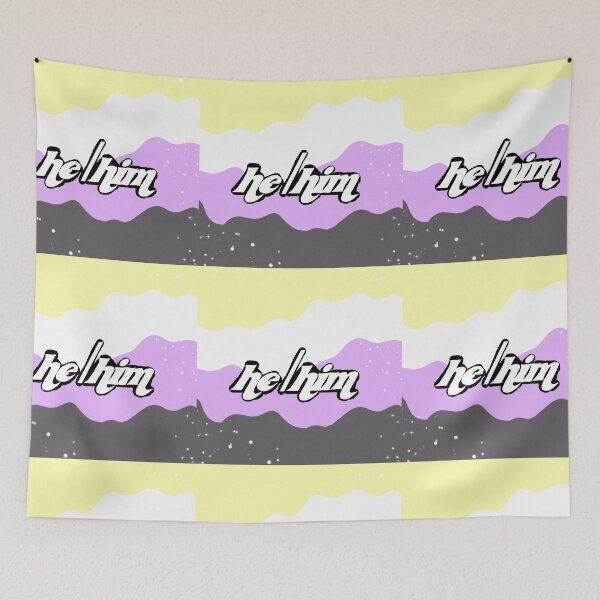 Item preview, he/him | international non-binary people's day | July 14th designed and sold by ★ susie xowie ★.