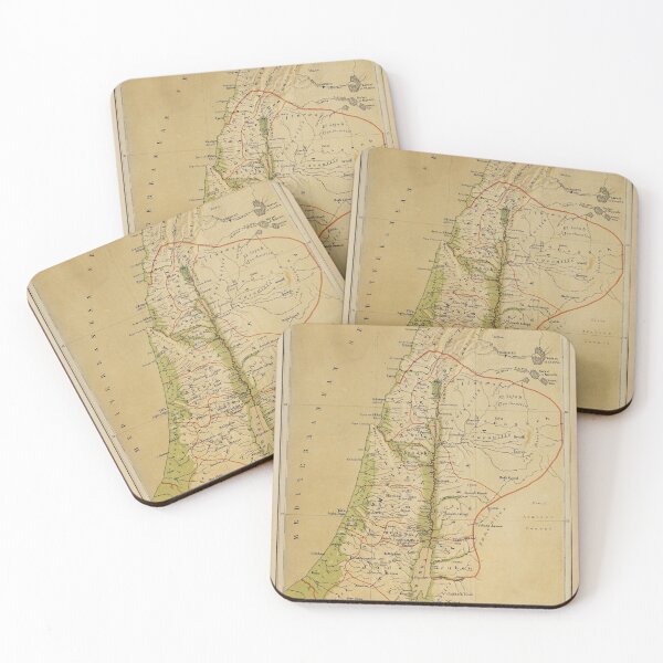 Item preview, Old Palestine Physical Map (1881) Vintage Palestinian Topography Atlas designed and sold by BravuraMedia.