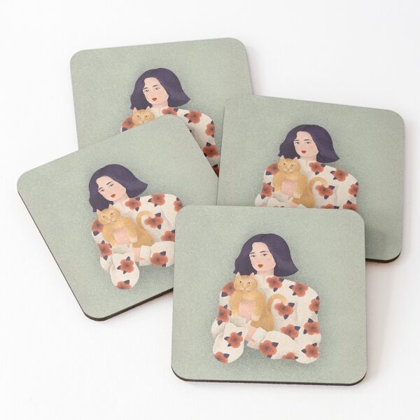 Item preview, Girl and her Ginger Cat designed and sold by vrandesign.