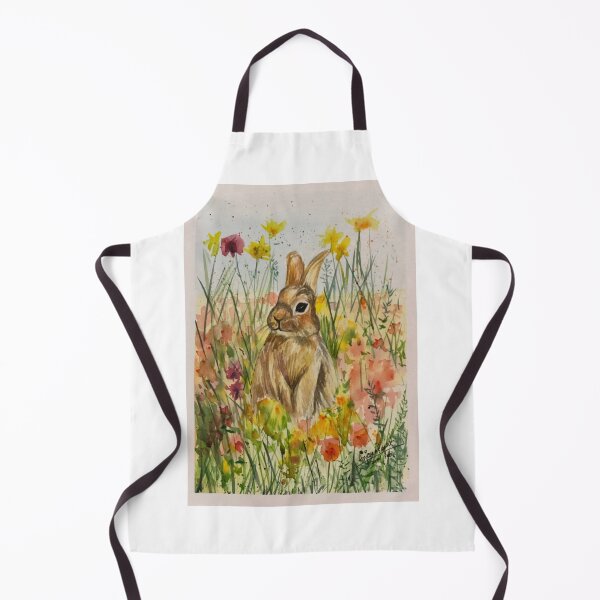 Item preview, Rabbit among wild flowers designed and sold by AnjuPaintings.