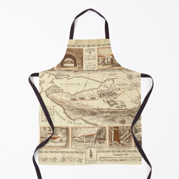 Item preview, Old Palo Alto CA Map (1925) Vintage California Bay Area Atlas designed and sold by BravuraMedia.