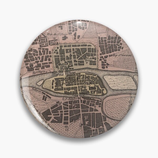 Item preview, Old Paris France Map (1869) Vintage French Capital City & Street Atlas designed and sold by BravuraMedia.