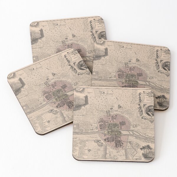 Item preview, Old Paris France Map (1869) Vintage French Capital City & Street Atlas designed and sold by BravuraMedia.