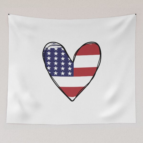 Item preview, USA Flag Heart designed and sold by K-icon.