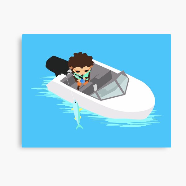 sneaky sasquatch island fishing Canvas Print