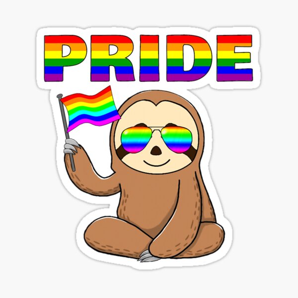 Gay Pride Sloth Rainbow Flag Pride Ally Lgbt Transgender Sticker For Sale By Bakoloukasbadri