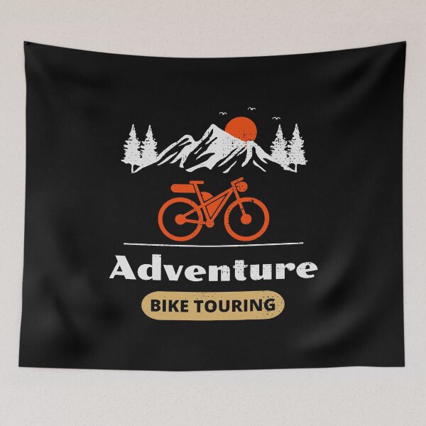 Item preview, Bikepacking Cyclists Gravel Bike Bicycle Mountains designed and sold by CuteDesigns1.