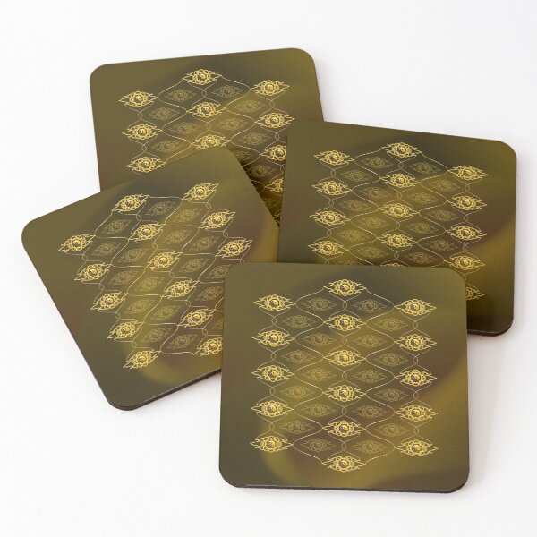 Item preview, Katy Perry Never Really Over Batik Honeycomb Pattern Gold Background 2 designed and sold by cryaboutitnow.