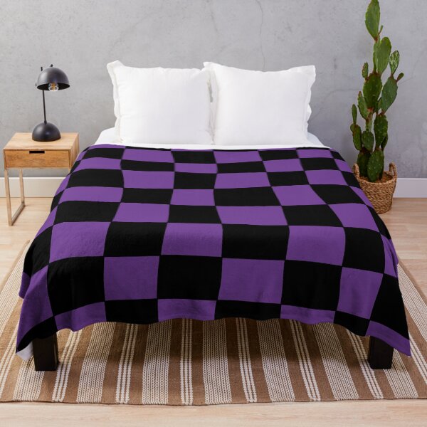 Item preview, Hand Drawn Checkerboard Pattern (purple/black) designed and sold by Design Minds Boutique.