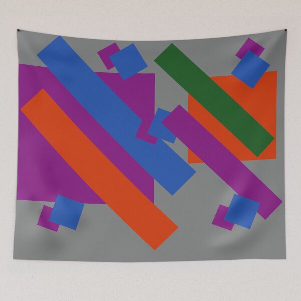 Artikelvorschau, Handgefertigtes Musterdesign grün violett orange auf grau entworfen und verkauft von CyberArt Designers.