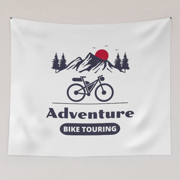 Item preview, Bikepacking Cyclists Gravel Bike Bicycle Mountains designed and sold by CuteDesigns1.