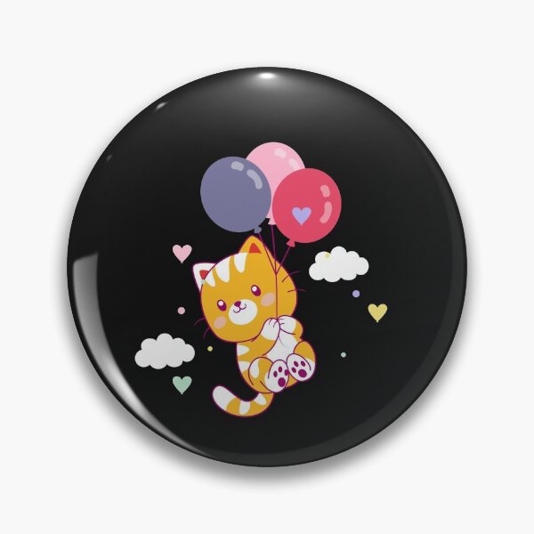 Item preview, Cute cat flying with balloon. designed and sold by DopeDesign111.