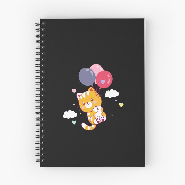 Item preview, Cute cat flying with balloon. designed and sold by DopeDesign111.