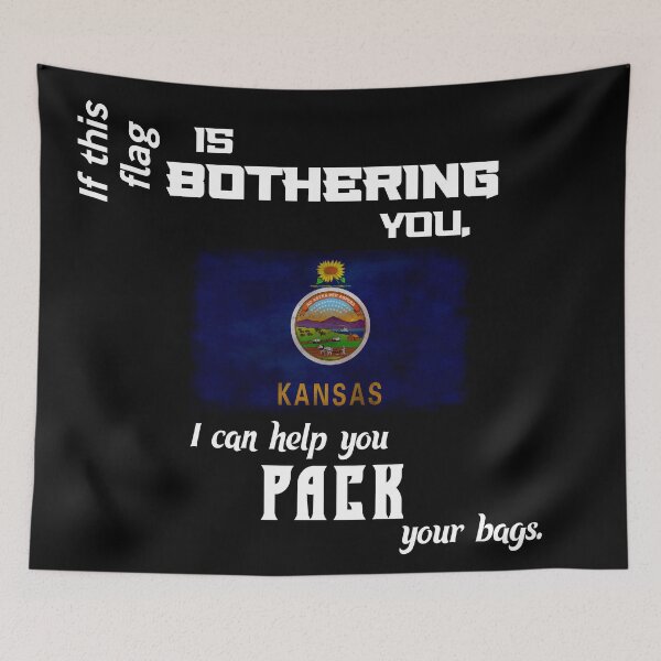 Item preview, Kansan flag - pack your bags designed and sold by 2Girls1Shirt.