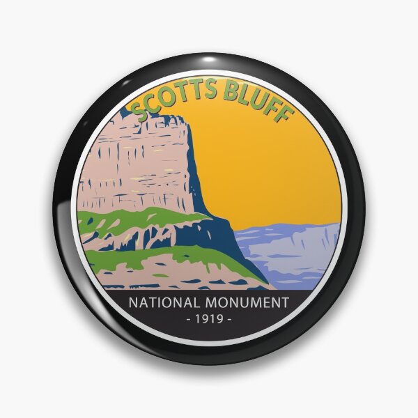 Item preview, Scotts Bluff National Monument Nebraska Circle designed and sold by KrisSidDesigns.