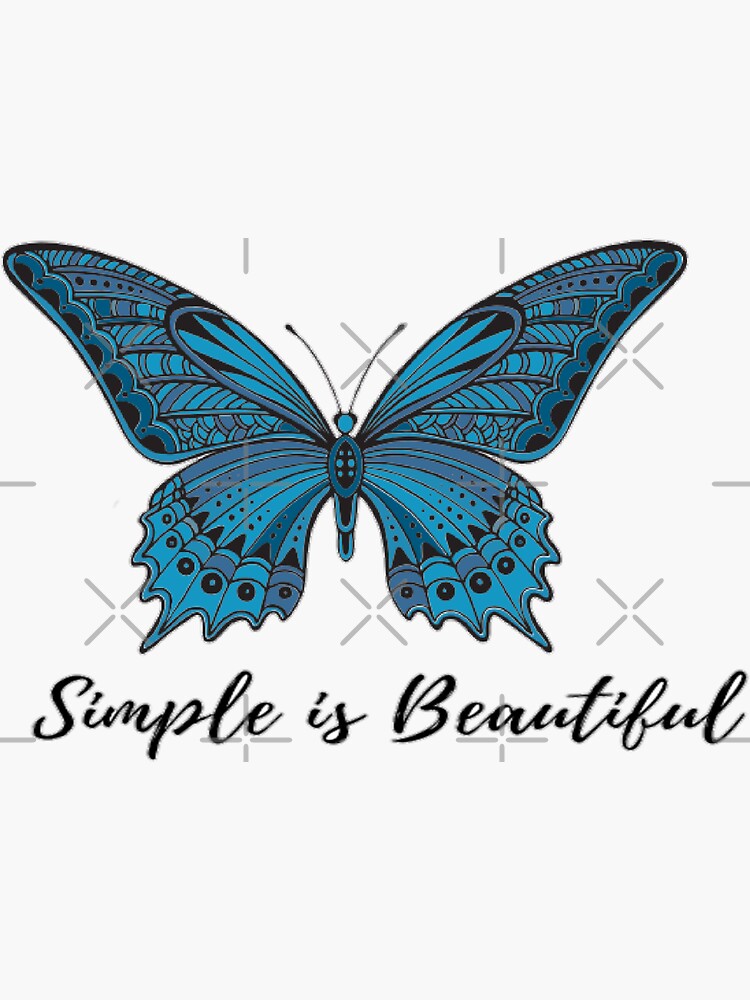 "Umi butterfly simple is beautiful" Sticker for Sale by RIAD16 Redbubble