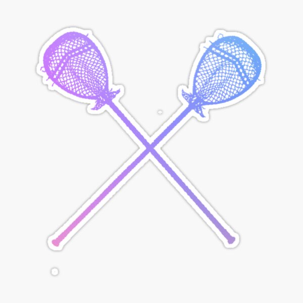 Blue Lacrosse Stick Sticker by College Mascot Designs - Pixels