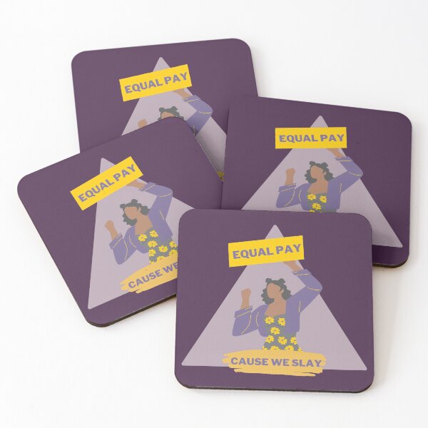 Item preview,  Equal Pay Cause We Slay Triangle Design, Dark Purple Background - Women's Rights Slogan designed and sold by Teetee94.