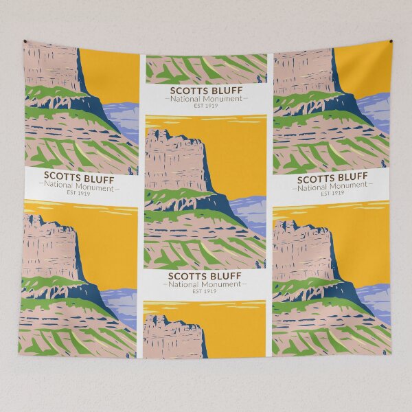 Item preview, Scotts Bluff National Monument Nebraska Vintage designed and sold by KrisSidDesigns.